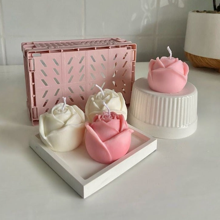 Rose Flower Candle