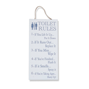 Formal Toilet Rule Wall Quotation
