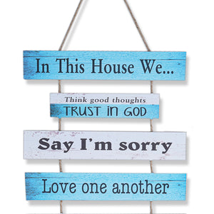 in this house Cluster Wall Quotation