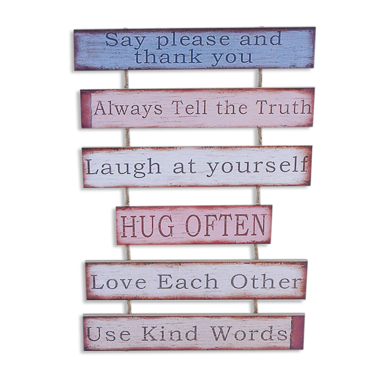 Family Rules Cluster Wall Quotation