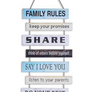 Family Rules-2 Cluster Wall Quotation