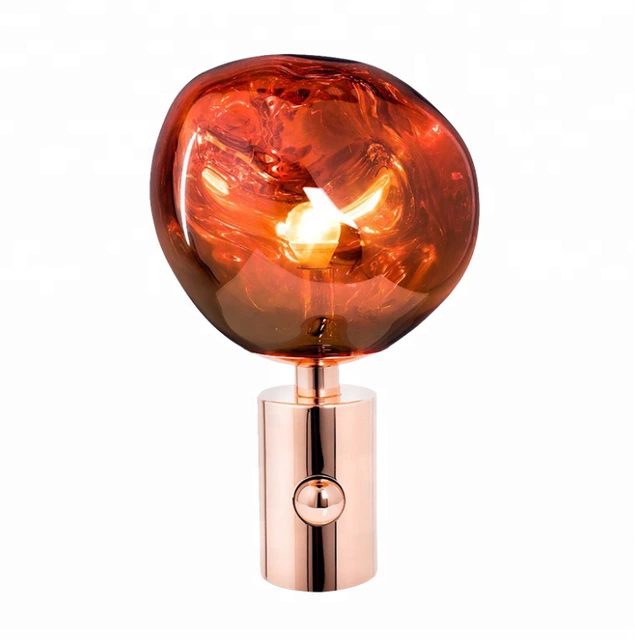 Bubble Shape Pink Table Lamp Pair