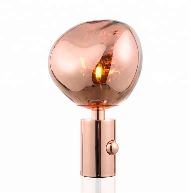 Bubble Shape Pink Table Lamp Pair