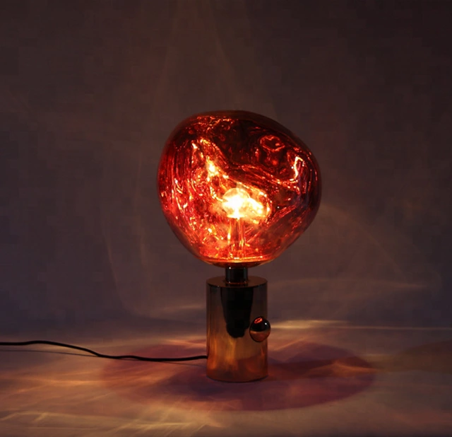 Bubble Shape Pink Table Lamp Pair