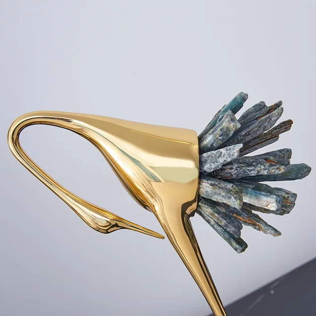 Golden Stoned Flamingo Set