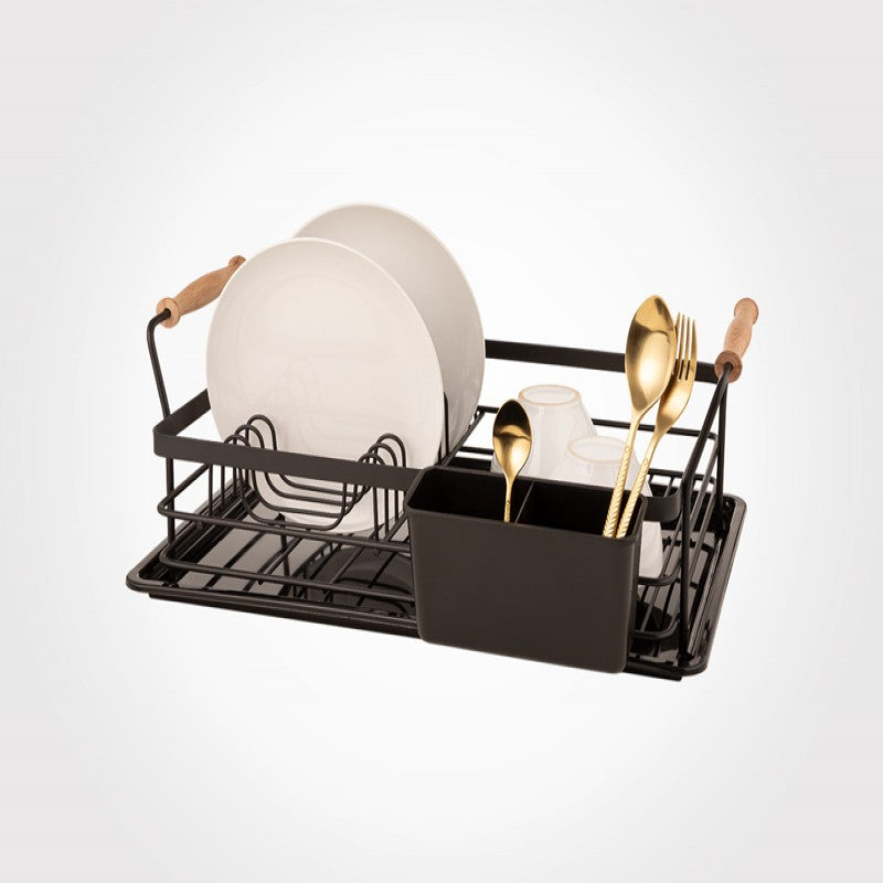 Matt Black Royal Dish Rack & Drainer (Single Floor)