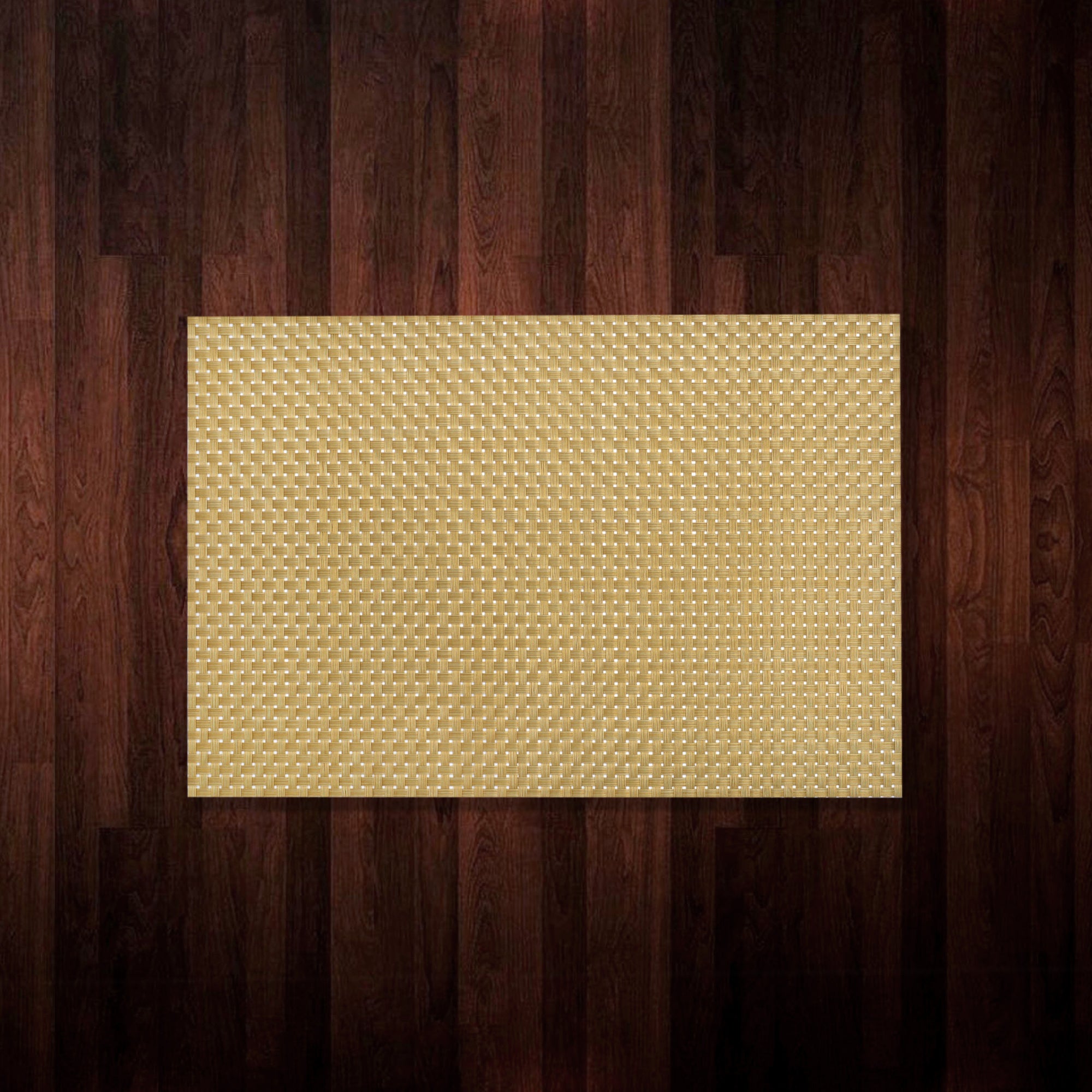 Golden Braided Design Plastic Place-mat (Set of 2)