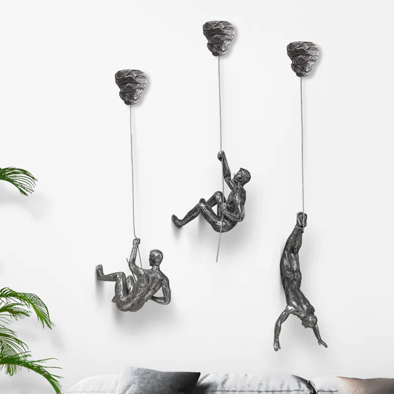 Targen Climbing Men Figures Wall Hanging