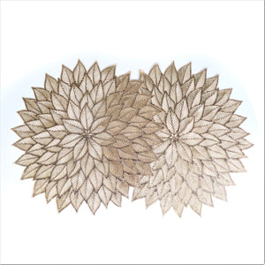 Small Leaf Design Round place mat (set of 2)