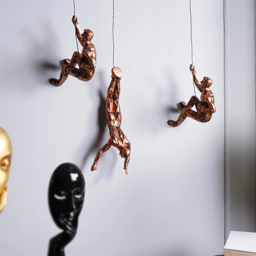 Targen Climbing Men Figures Wall Hanging