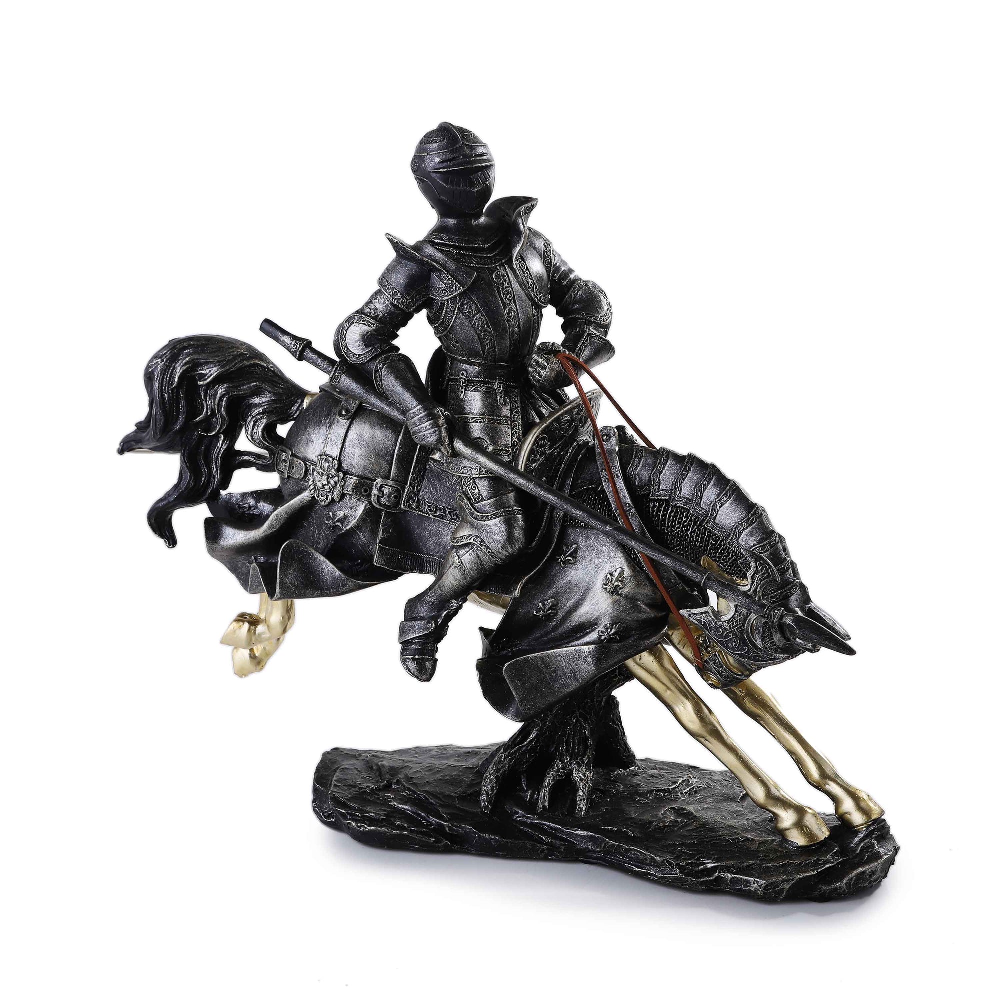 Vintage European Knight on Horse Statue