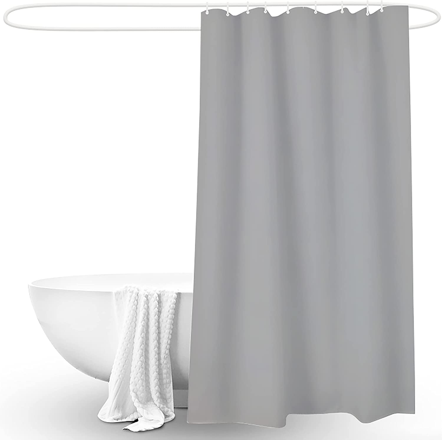 Dalina Translucent Shower Curtain (Gray)