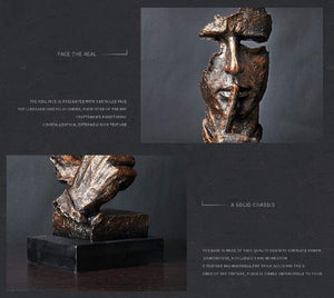 Artalife Modern face Sculpture (Copper)