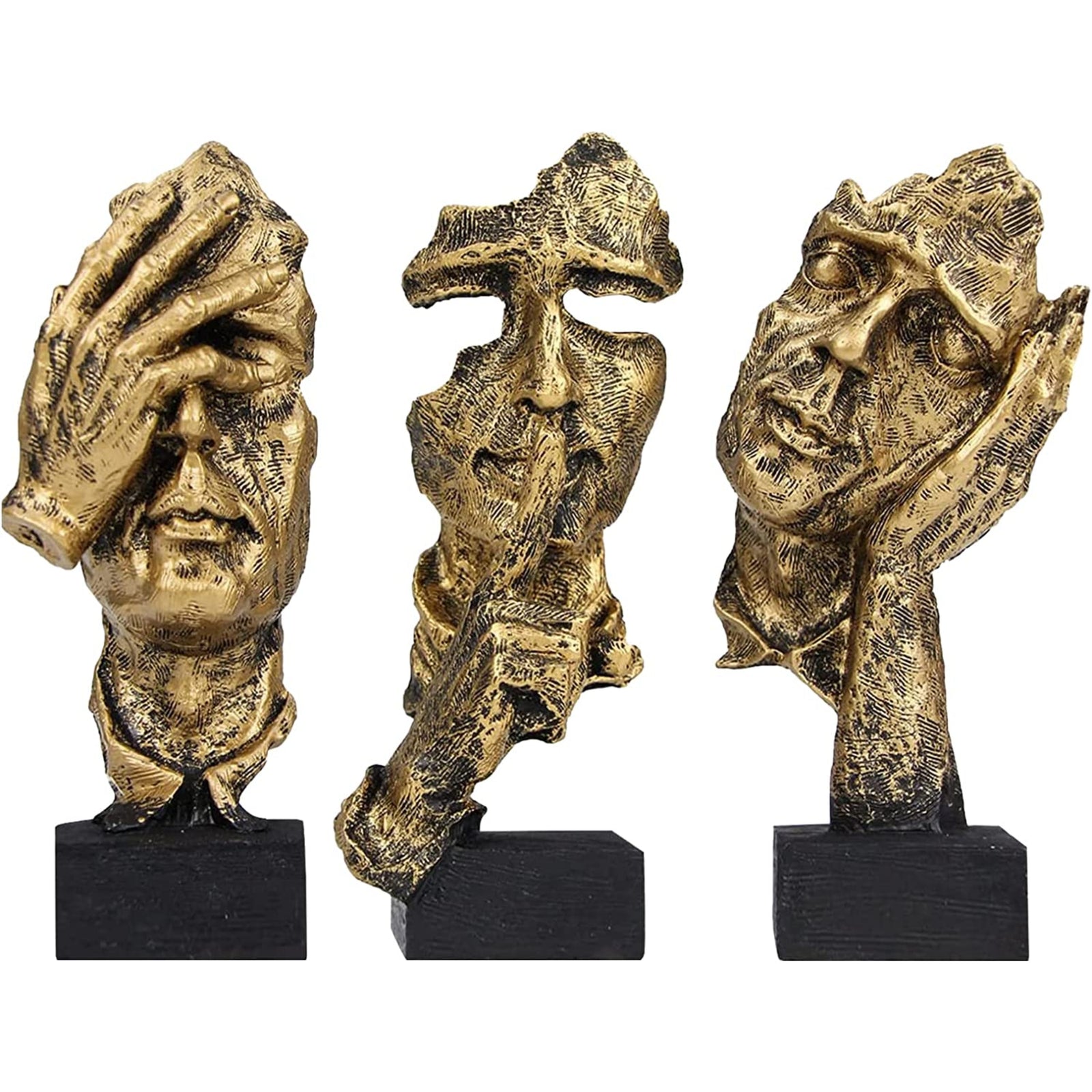 Artalife Modern face Sculpture (Golden)