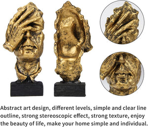 Artalife Modern face Sculpture (Golden)