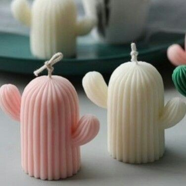 Colorful Cactus Candle