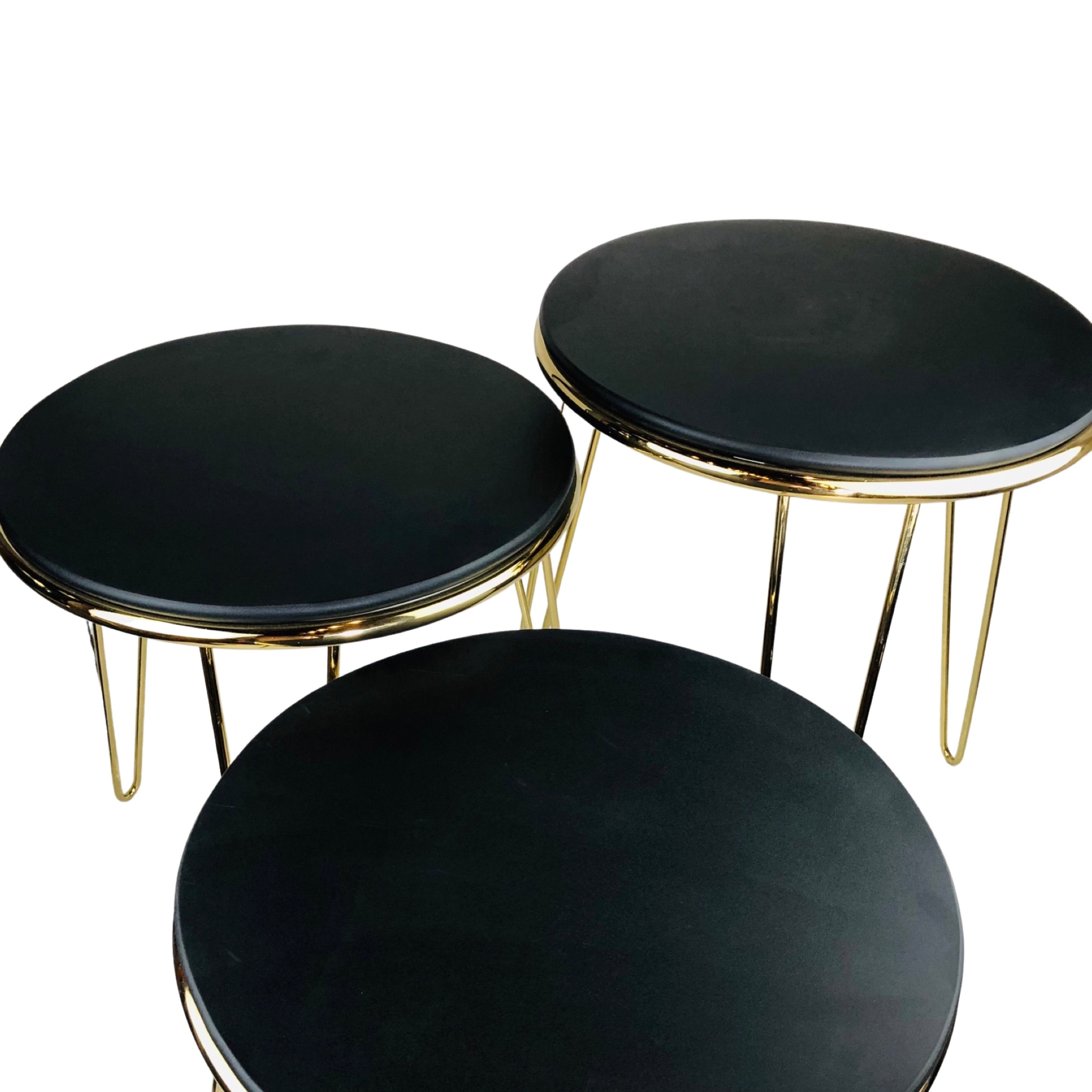 Black Coffee Table Set Of 3 Black Nesting Coffee Table (Set of 3) - Homsstore