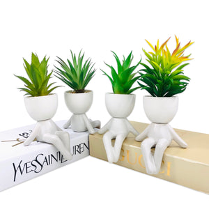 Chilling on Wall Pot Planter (White)