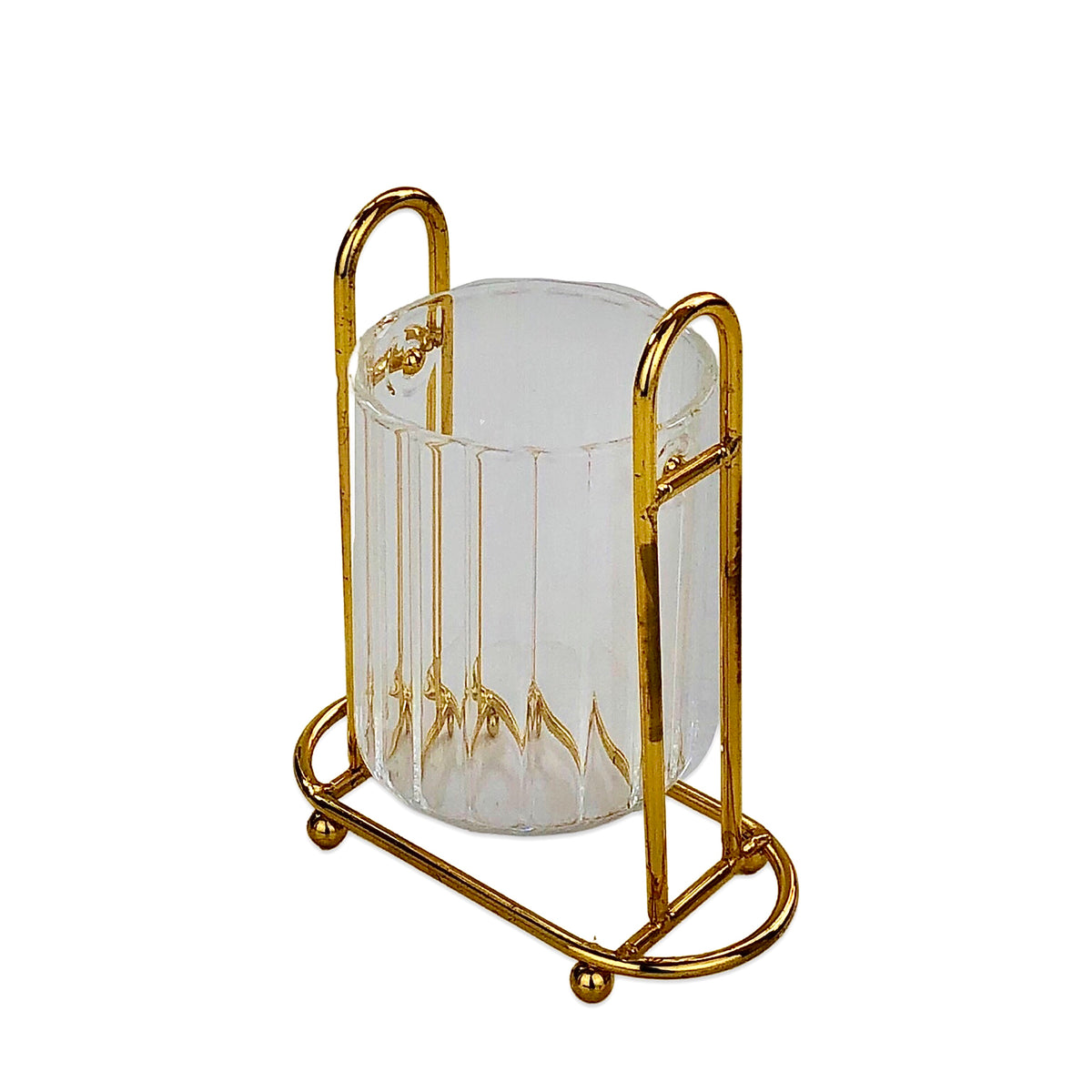 Oval Hammered Glass Spoon Holder