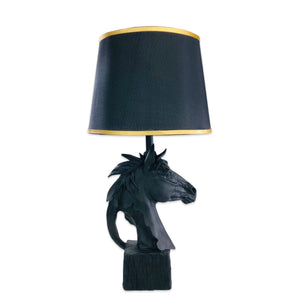Matt Black Horse Lamp