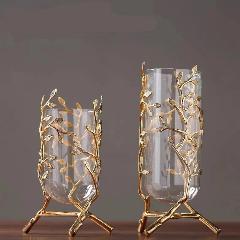 Aveo Golden Leafe Vase