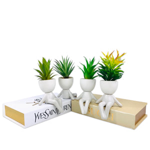 Chilling on Wall Pot Planter (White)