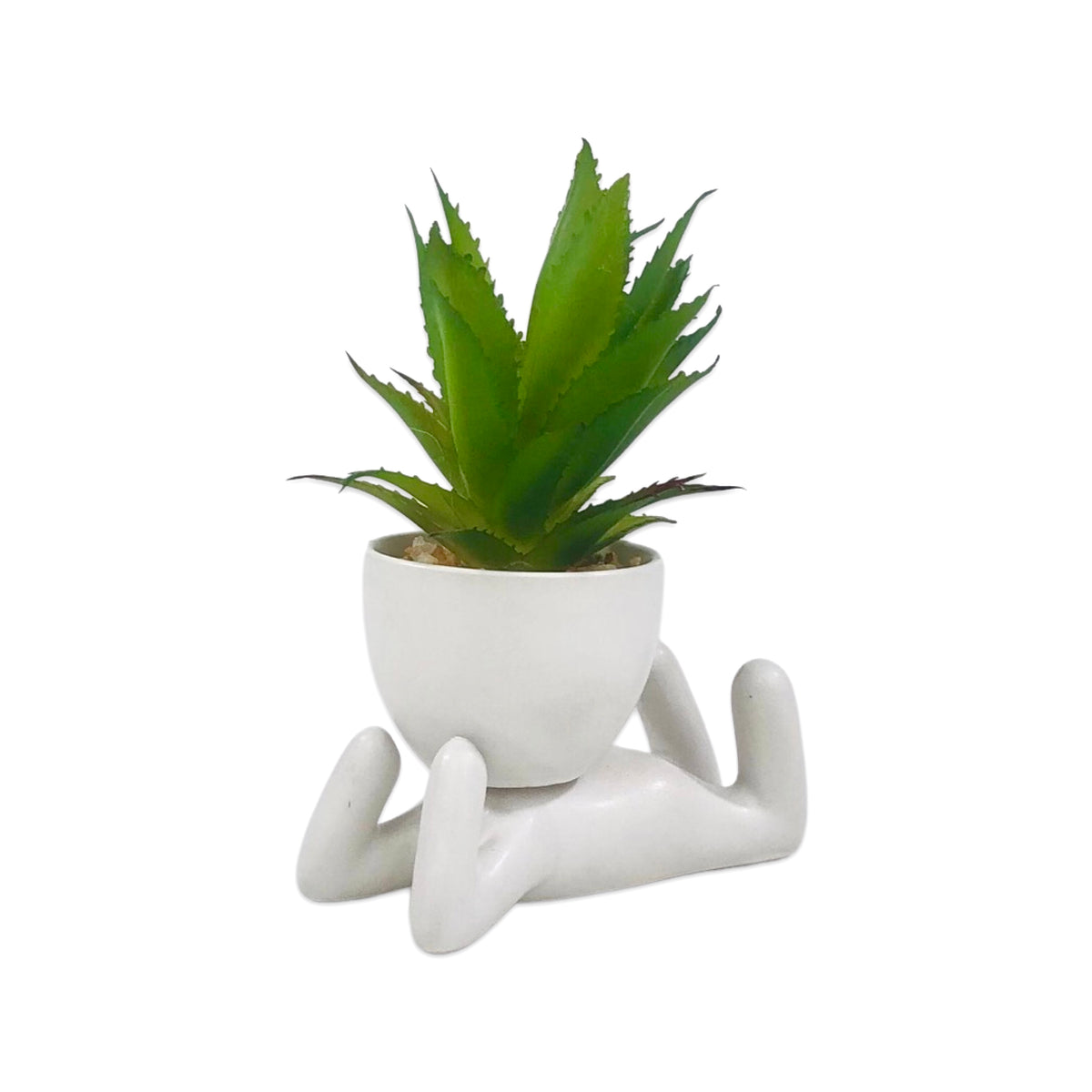 Laying Lite Pot Planter (White)