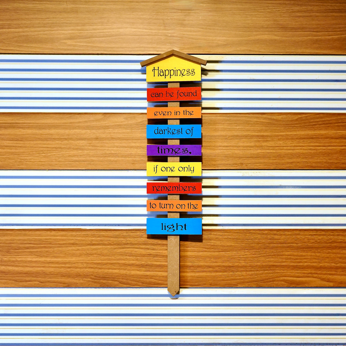 Happiness Colours Wall Quotation