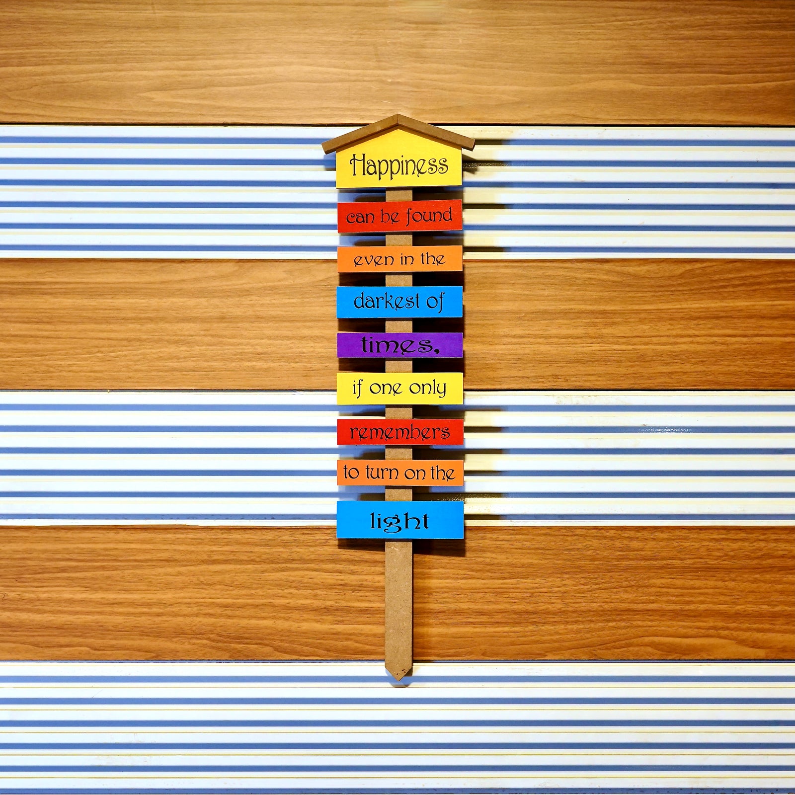 Happiness Colours Wall Quotation