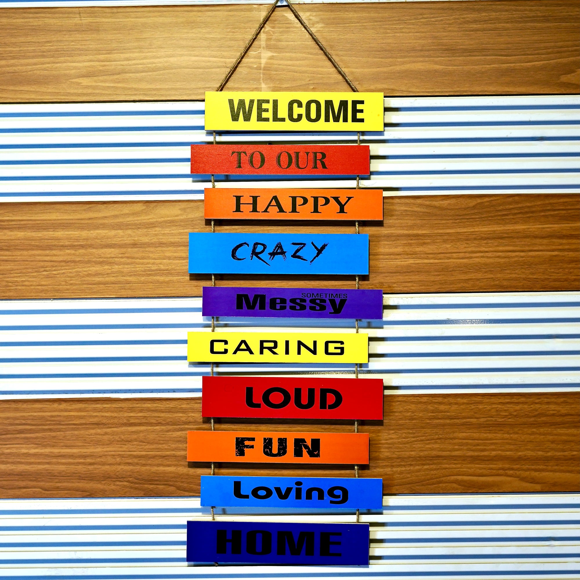 Welcome Colourful cluster Wall Quotation
