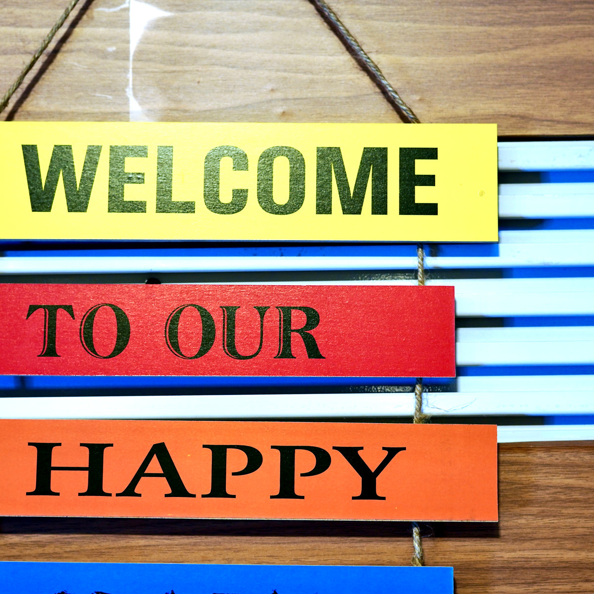 Welcome Colourful cluster Wall Quotation