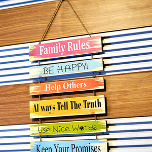Family Rules Custer Wall Quotation