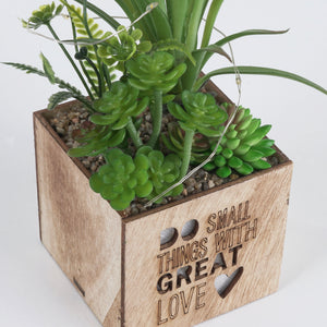 Grate Love Wooden LED Pot & Planter