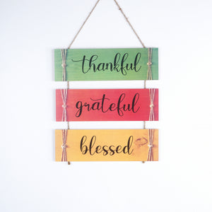 Thankful Cluster Wall Quotation
