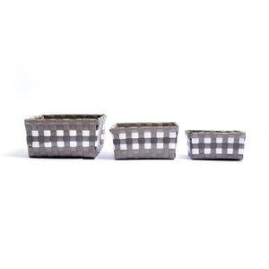 Braided Basket (Set of 3) (Brown)