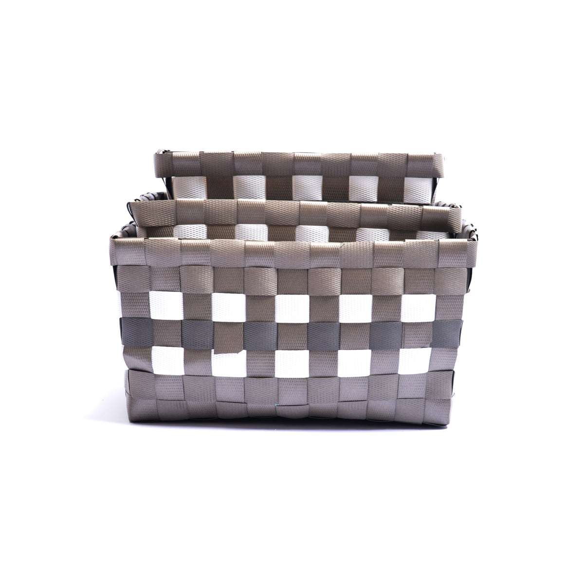 Braided Basket (Set of 3) (Brown)