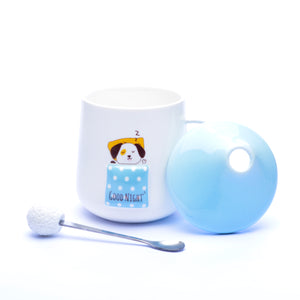 Ceramic Mug with Ceramic Lid Spoon