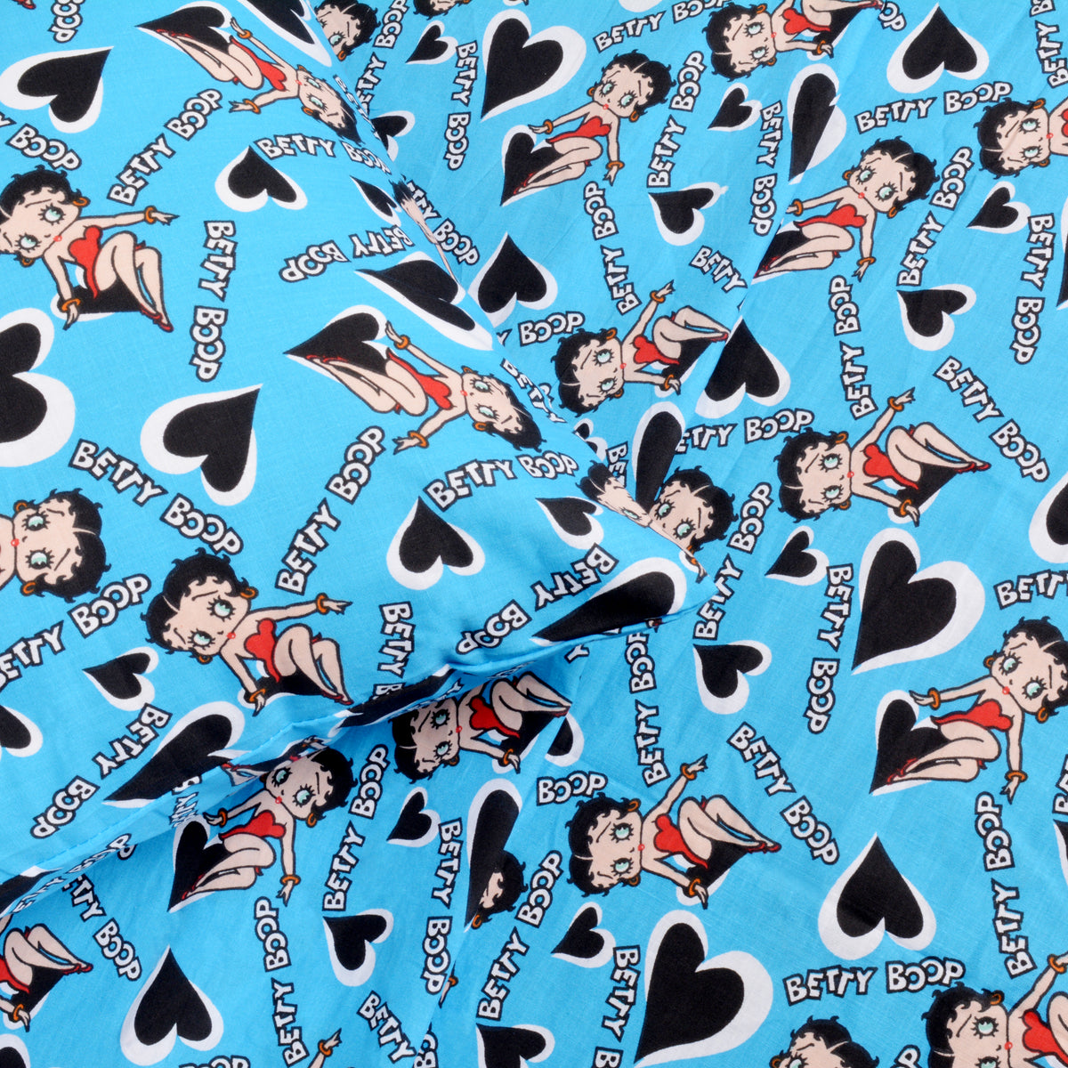Betty Boop Character Blue Bed-sheet with Pillow case