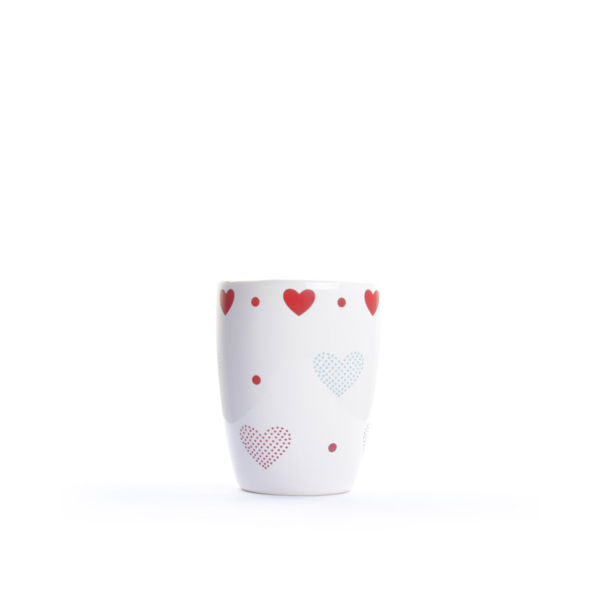 Hearts Printed Ceramic Bathroom Set (5 Pieces)