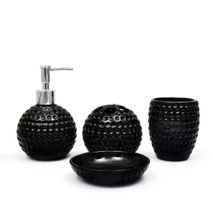 Embossed Dots Texture Ceramic Bathroom Set