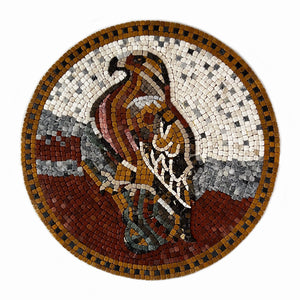 GOLDEN EAGLE STONED WALL MOSAICS (24" INCHES)