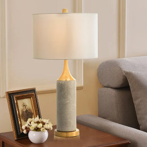Carlton Swirling Gray Marble Table Lamps