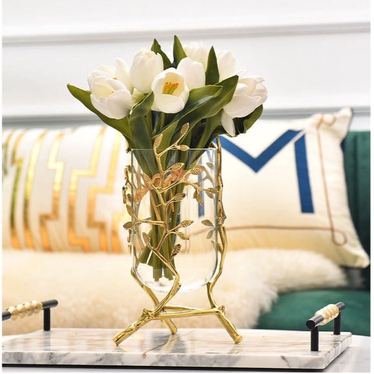 Aveo Golden Leafe Vase