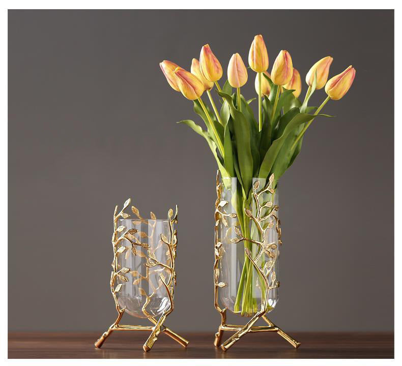 Aveo Golden Leafe Vase