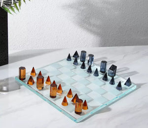 Regency Glass Chess Set