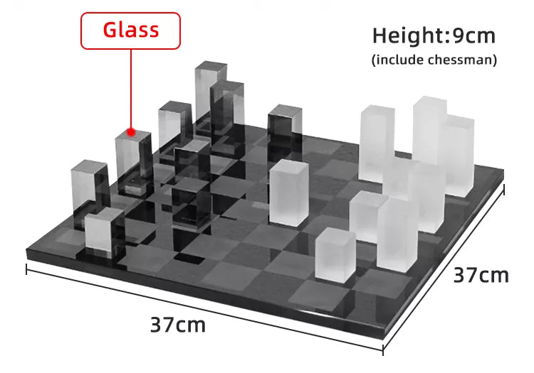 Tizo Frosted Glass Chess Set