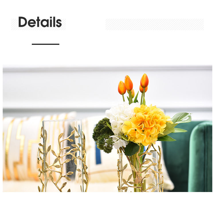 Aveo Golden Leafe Vase