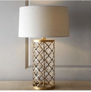Traditioned Golden Mattel Painted Table Lamp