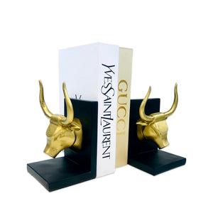 Golden Bull Design Bookends