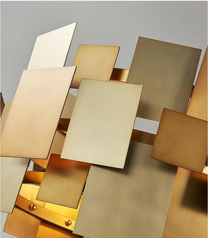 Square Plates Brass Table Lamp
